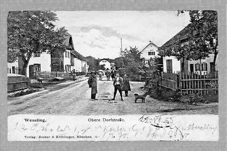 Die ehemalige Obere Dorfstraße Postkartenmotiv